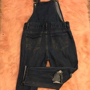 Wrangler ripped overalls